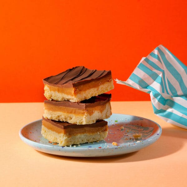 The Millionaire shortbread traybake slices with gooey caramel and chocolate drizzle | Cake Club.