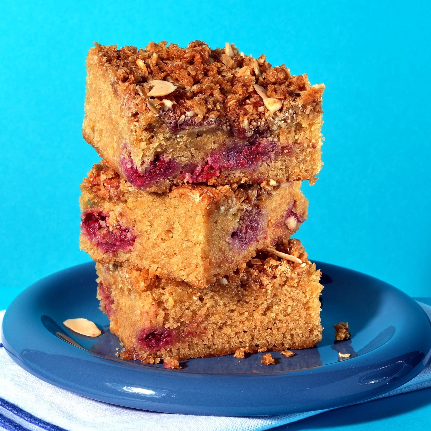 Raspberry, Ginger and Almond Traycake
