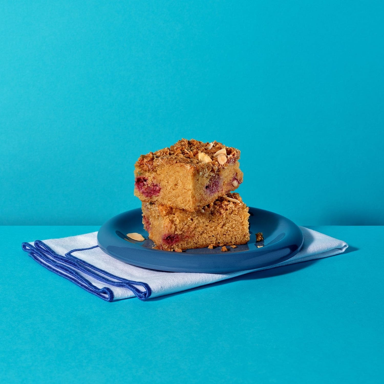Raspberry, Ginger and Almond Traycake