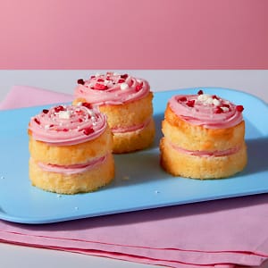 Three of our Eaton Mess Mini Cakes on a plate.